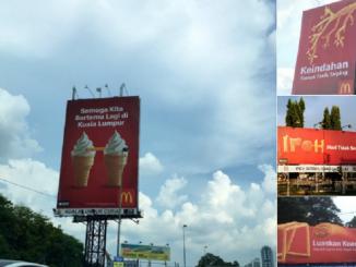 papan iklan McDonalds