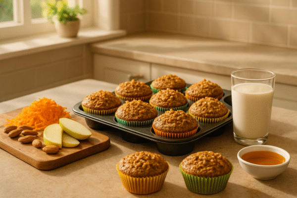 Muffin Wortel Apel Manis dan Kacang: Camilan Sehat Favorit Anak dan Keluarga